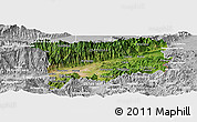 Satellite Panoramic Map of Zacapa, lighten, desaturated
