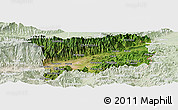 Satellite Panoramic Map of Zacapa, lighten
