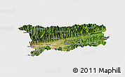 Satellite Panoramic Map of Zacapa, single color outside