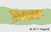Savanna Style Panoramic Map of Zacapa, single color outside