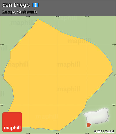 Savanna Style Simple Map of San Diego, single color outside