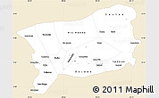 Classic Style Simple Map of Zacapa, single color outside