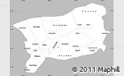 Gray Simple Map of Zacapa, single color outside