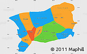 Political Simple Map of Zacapa, single color outside