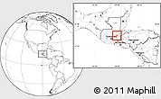 Blank Location Map of Teculutan, highlighted parent region