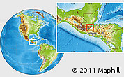 Physical Location Map of Teculutan, highlighted parent region
