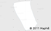 Silver Style Simple Map of Teculutan, single color outside