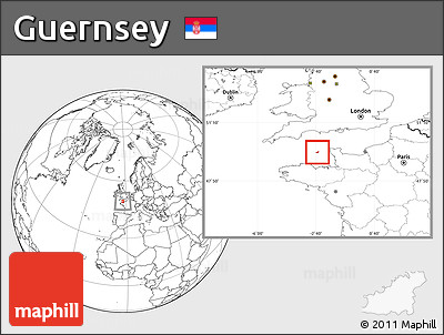 Blank Location Map of Guernsey