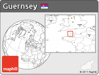 Blank Location Map of Guernsey