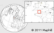 Gray Location Map of Guernsey, blank outside
