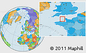 Gray Location Map of Guernsey, political outside