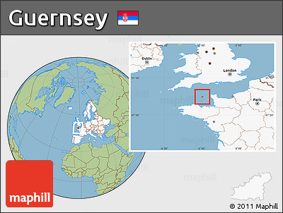 Savanna Style Location Map of Guernsey, highlighted continent