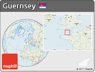 Savanna Style Location Map of Guernsey, lighten