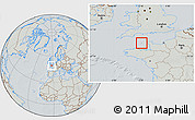 Savanna Style Location Map of Guernsey, lighten, semi-desaturated, hill shading