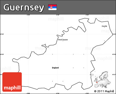 Blank Simple Map of Guernsey