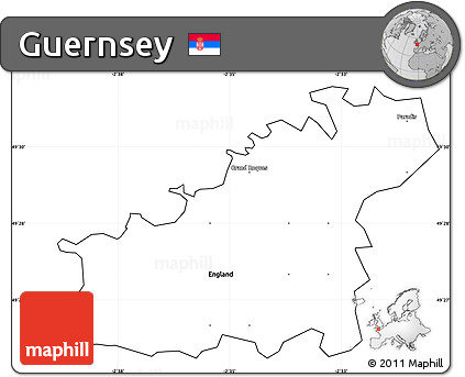 Blank Simple Map of Guernsey