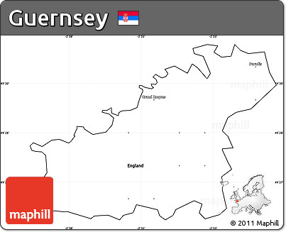 Blank Simple Map of Guernsey