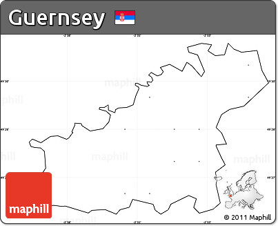 Blank Simple Map of Guernsey, no labels