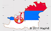 Flag Simple Map of Guernsey, flag centered