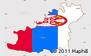 Flag Simple Map of Guernsey, flag rotated