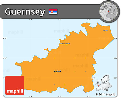 Political Simple Map of Guernsey