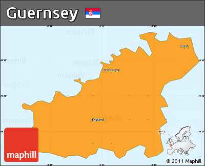 Political Simple Map of Guernsey