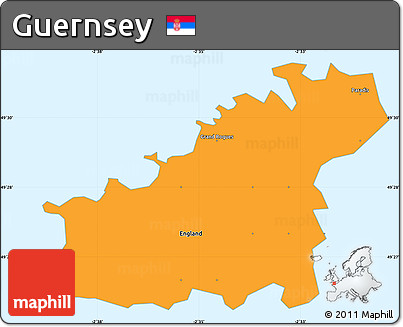 Political Simple Map of Guernsey
