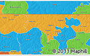 Political 3D Map of Contuboel