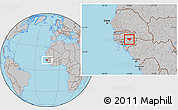 Gray Location Map of Contuboel