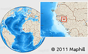 Shaded Relief Location Map of Contuboel