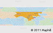Political Panoramic Map of Contuboel, lighten