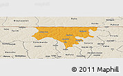 Political Panoramic Map of Contuboel, shaded relief outside