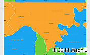 Political Simple Map of Contuboel