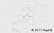 Silver Style Map of Bafata, single color outside