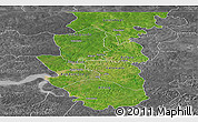 Satellite Panoramic Map of Bafata, desaturated