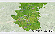 Satellite Panoramic Map of Bafata, lighten