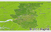 Satellite Panoramic Map of Bafata, physical outside