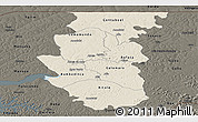 Shaded Relief Panoramic Map of Bafata, darken