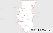 Classic Style Simple Map of Bafata, cropped outside