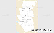 Classic Style Simple Map of Bafata, single color outside