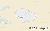 Classic Style 3D Map of Xitole, single color outside