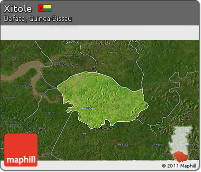 Satellite 3D Map of Xitole, darken