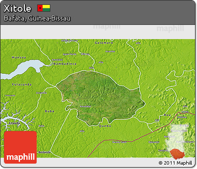 Satellite 3D Map of Xitole, physical outside