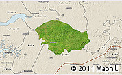 Satellite 3D Map of Xitole, shaded relief outside