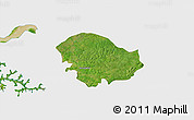 Satellite 3D Map of Xitole, single color outside