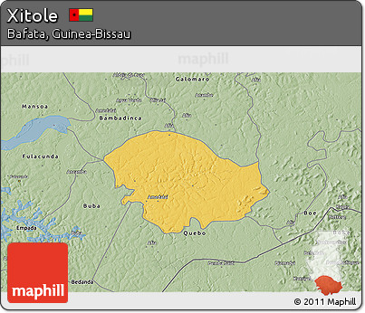 Savanna Style 3D Map of Xitole