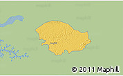Savanna Style 3D Map of Xitole, single color outside