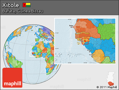 Political Location Map of Xitole