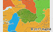 Satellite Map of Xitole, political outside