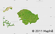 Satellite Map of Xitole, single color outside